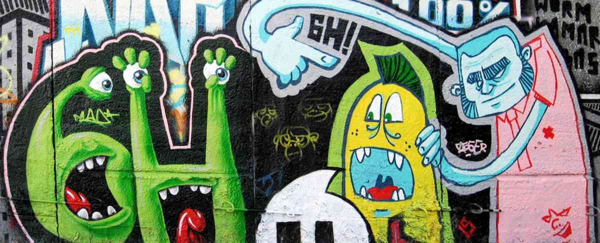 Graffiti Street Art photo Murals A4 460 (950) A4 Photo Print