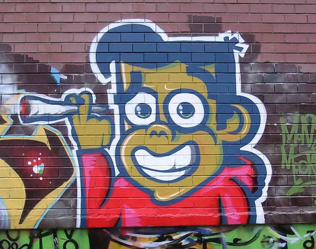 Graffiti Street Art photo Murals A4 472 (973) A4 Photo Print