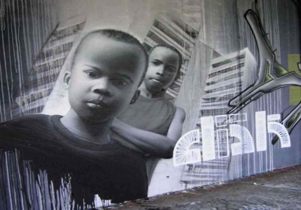 Graffiti Street Art photo Murals A4 485 (997) A4 Photo Print