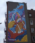Graffiti Street Art photo Murals A4 486 (877) A4 Photo Print