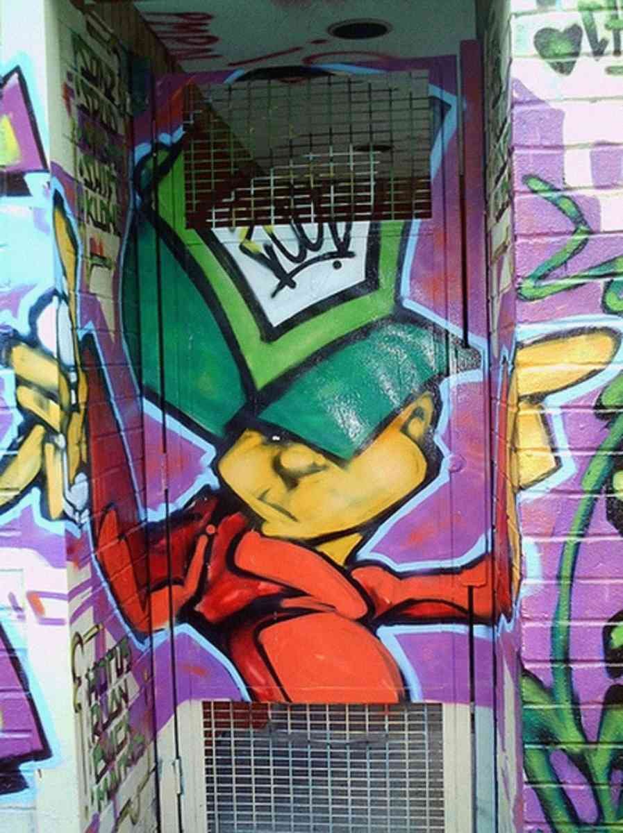 Graffiti Street Art photo Murals A4 488 (839) A4 Photo Print