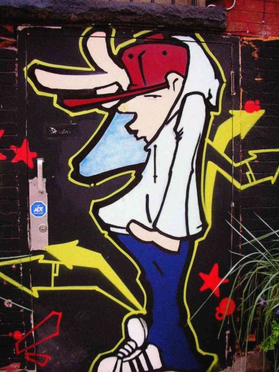 Graffiti Street Art photo Murals A4 495 (838) A4 Photo Print