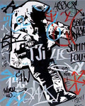Graffiti Street Art spaceman 2006 A4 Photo Print