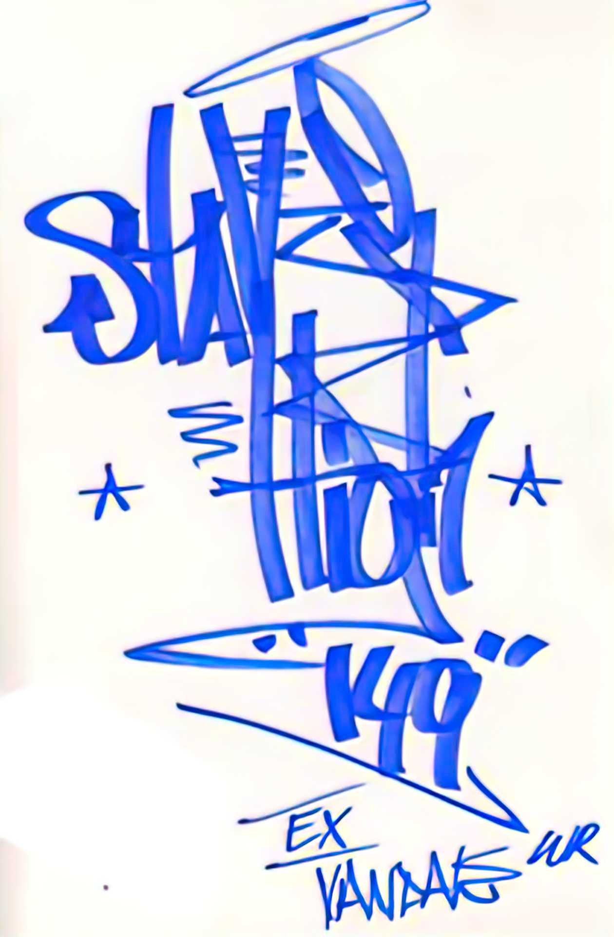 Graffiti Street Art tag 2 A4 Photo Print
