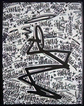 Graffiti Street Art the smoker A4 Photo Print