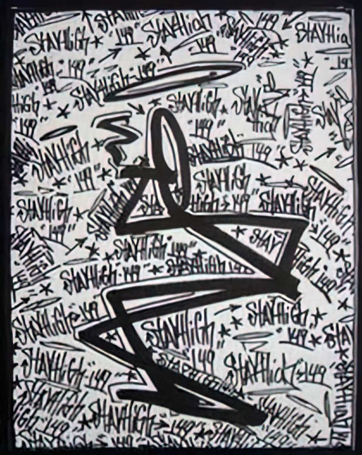 Graffiti Street Art the smoker A4 Photo Print
