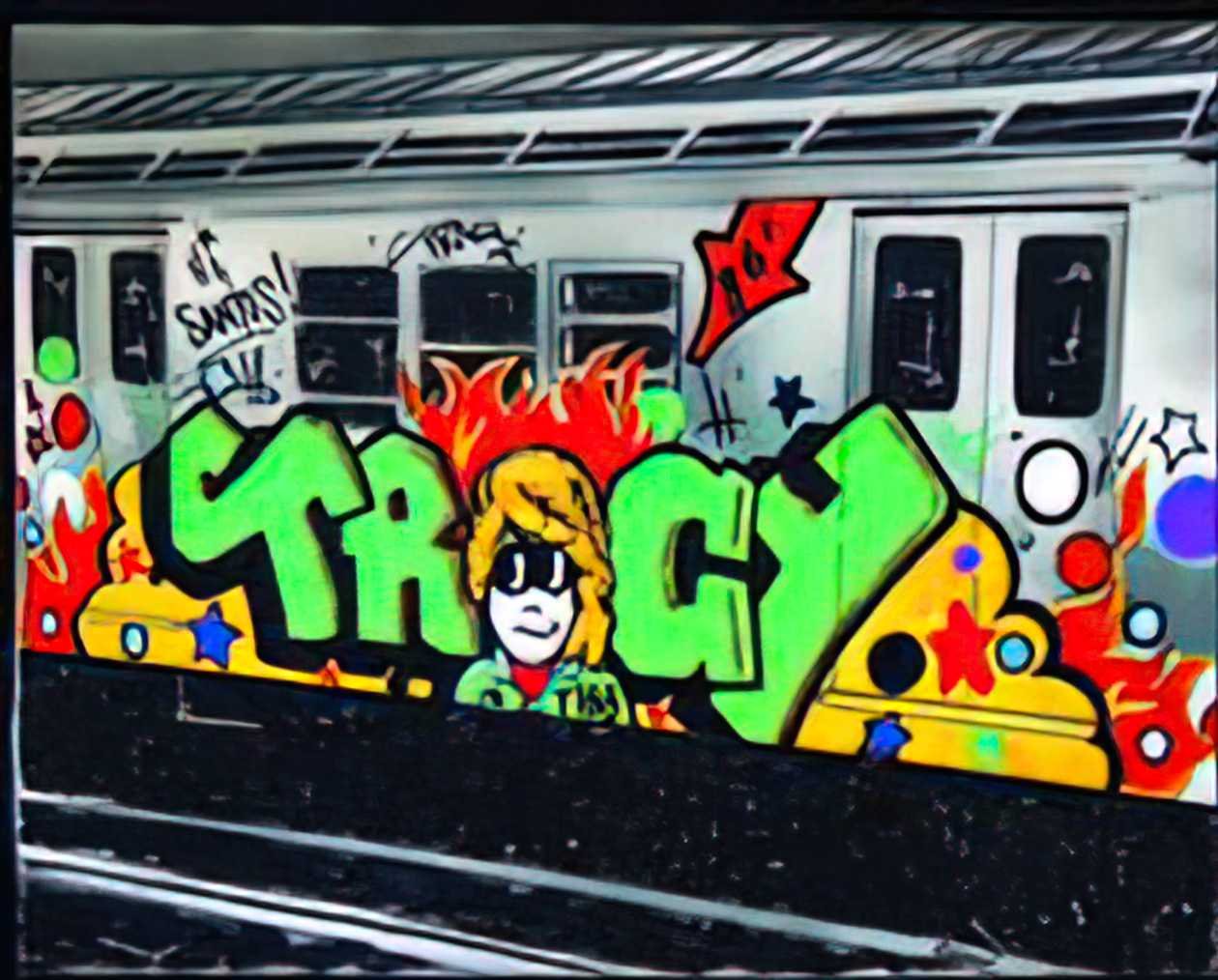 Graffiti Street Art tracy 2001 A4 Photo Print