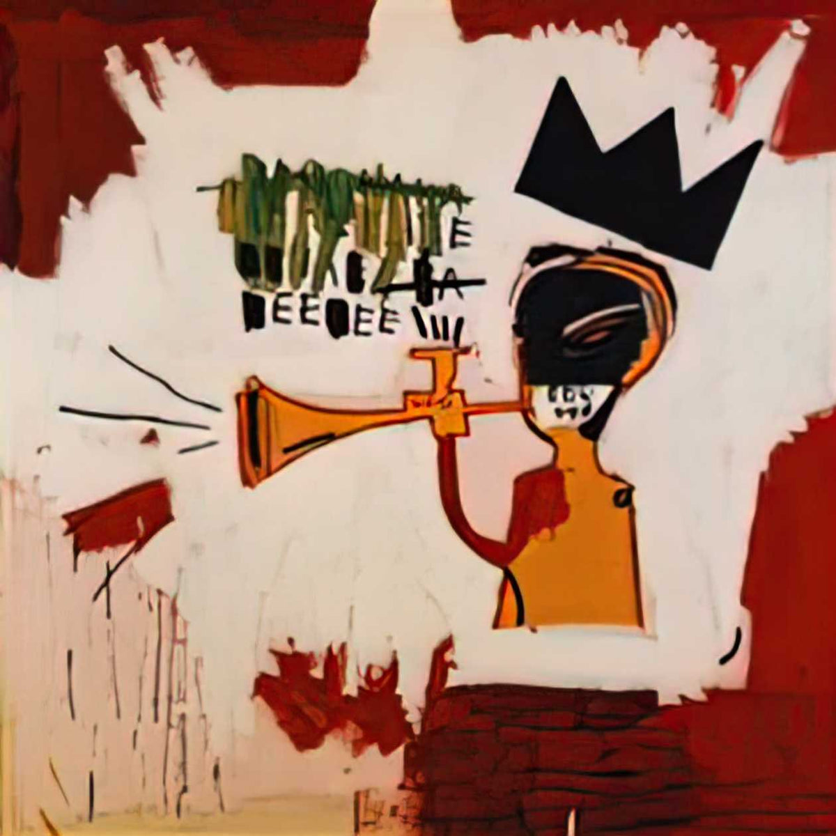 Graffiti Street Art trumpet A4 Photo Print