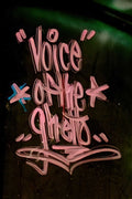 Graffiti Street Art voice of the ghetto A4 Photo Print