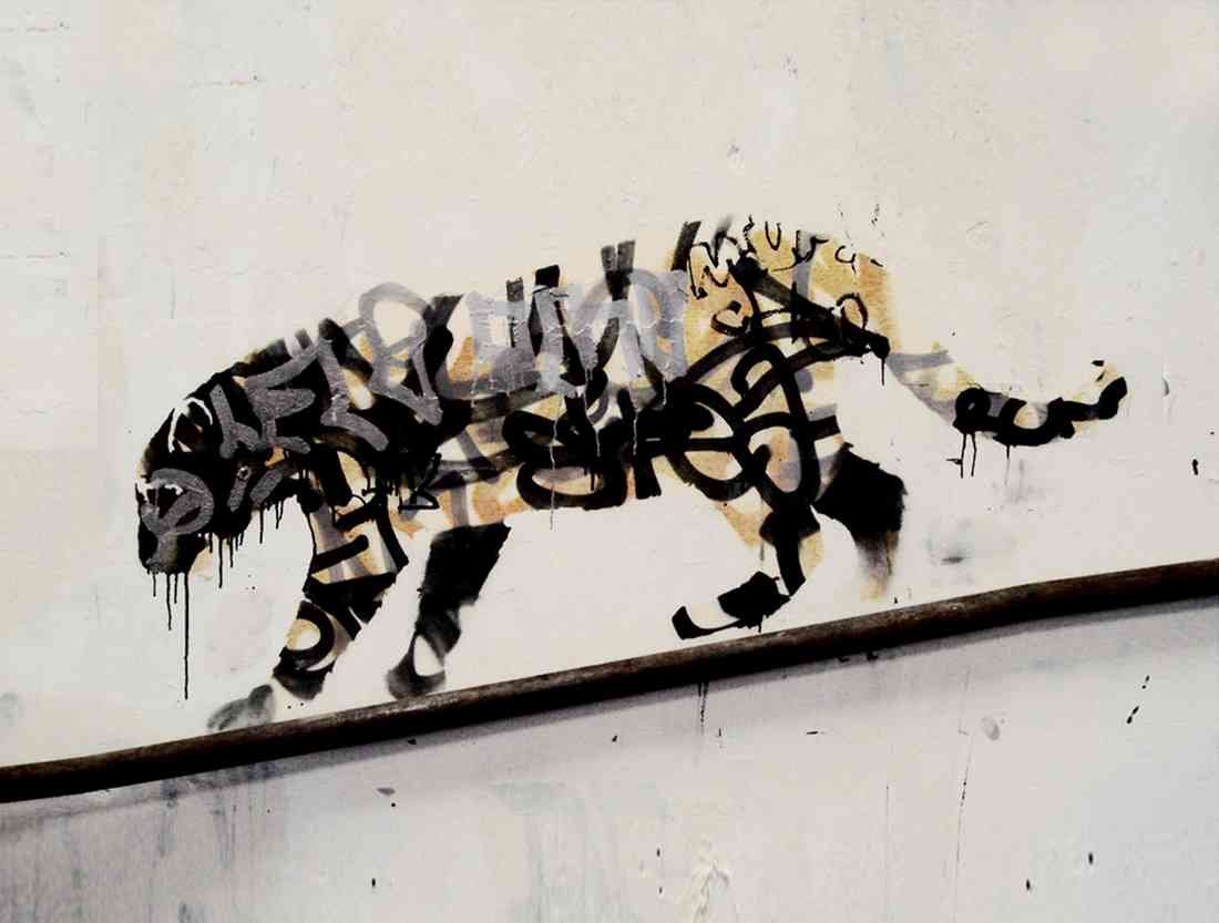 Graffitti Tiger A4 Photo Print