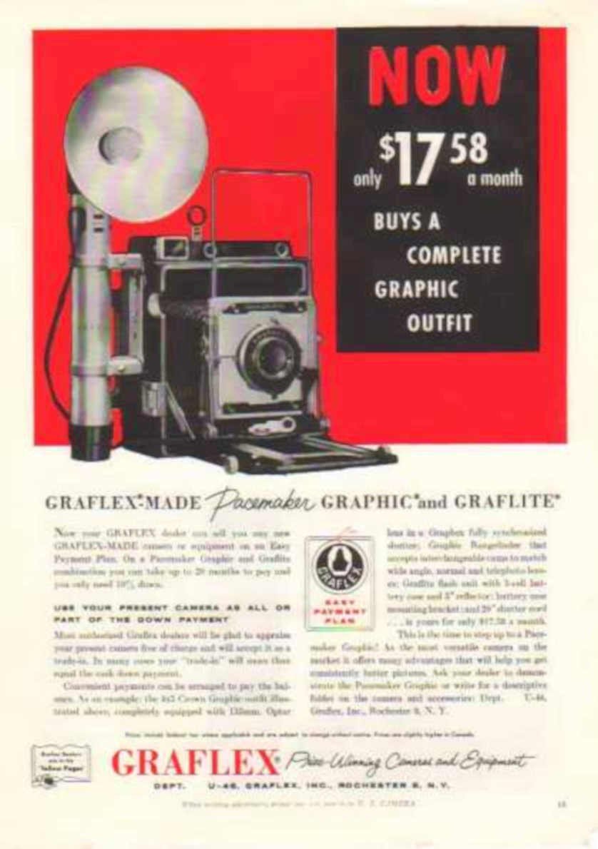 Graflex Pacemaker Graphic Vintage Retro Advert Ads A4 Photo Print