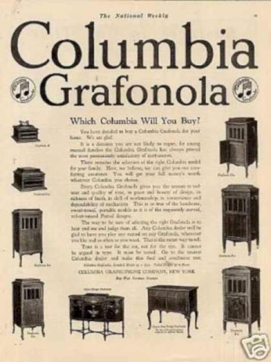 Grafonola Phonographs Models Vintage Retro Advert Ads A4 Photo Print