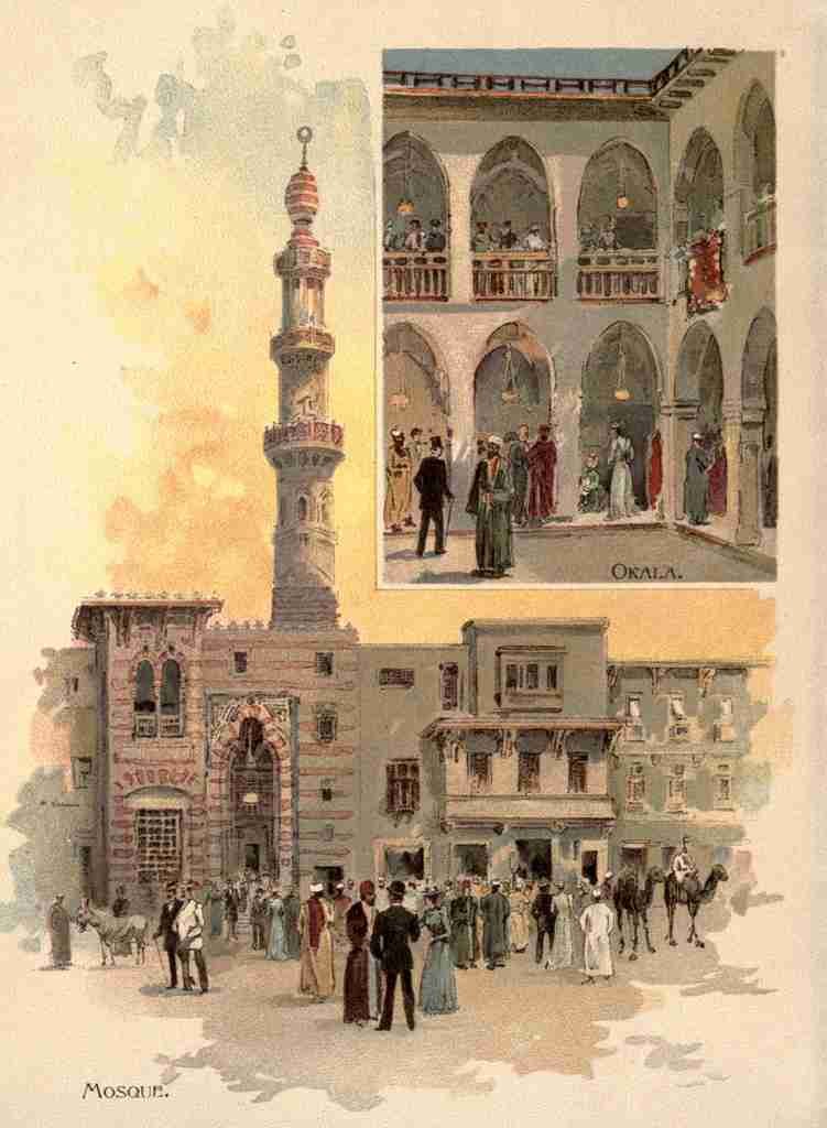Graham Charles 1852 1911 Street in Cairo 1893 Mosque Vintage A4 Photo Print