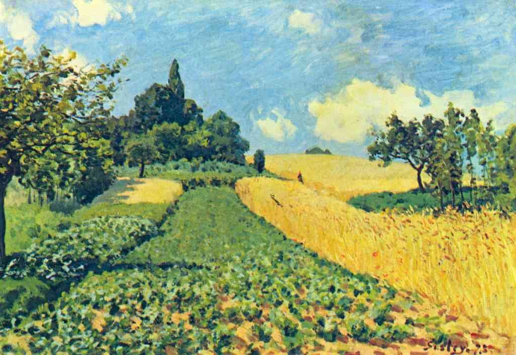 Grain Fields On The Hills Of Argenteuil Sisley Impressionism A4 Photo Print