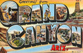 Grand Canyon Luggage Label Vintage A4 Photo Print