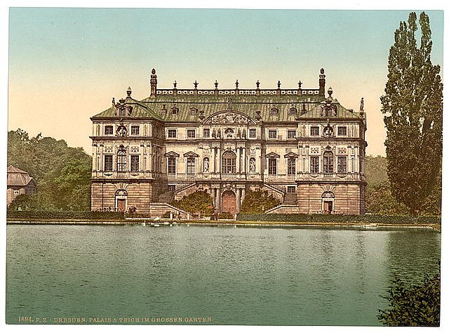 Grand Garden Altstadt Dresden Saxony Vintage A4 Photo Print