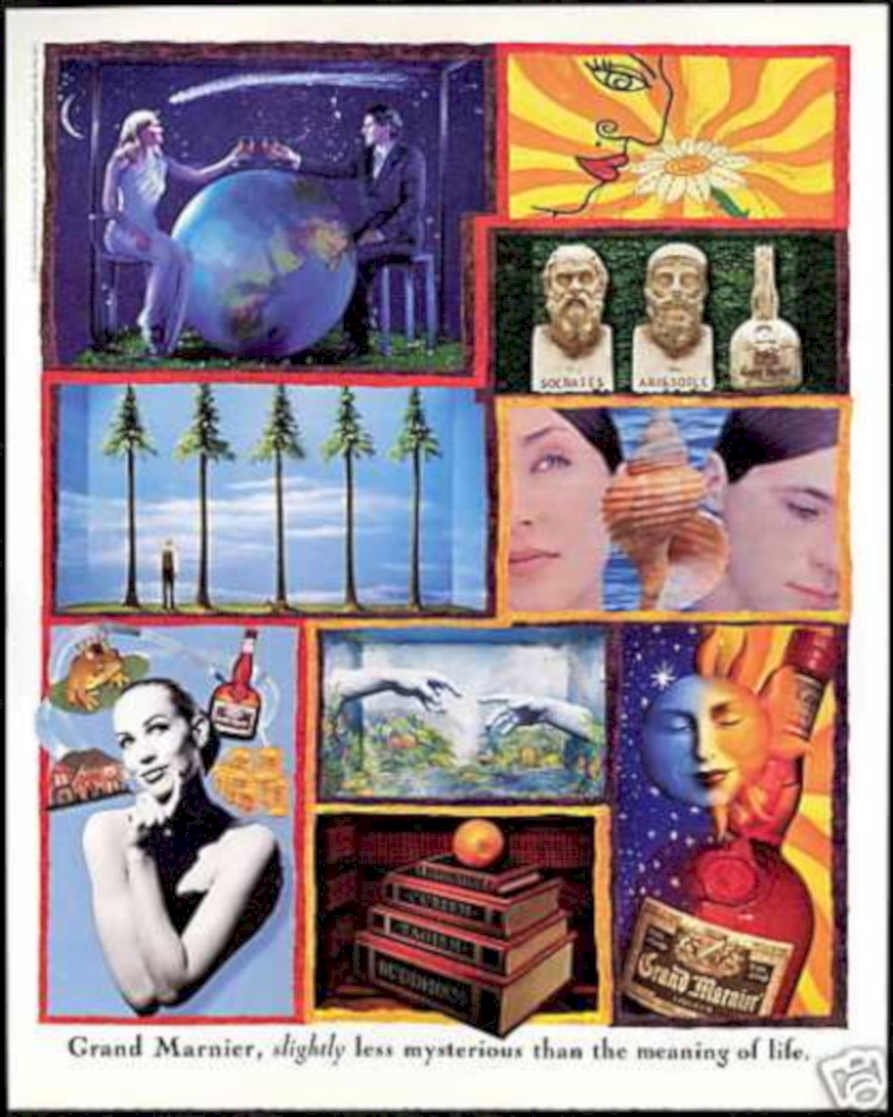 Grand Marnier Collage Vintage Retro Advert Ads A4 Photo Print