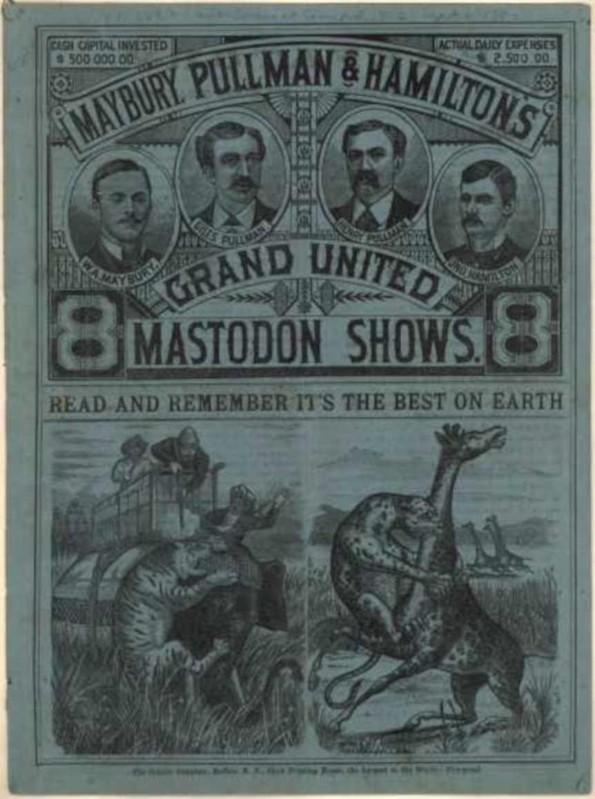 Grand Mastodon Vintage Retro Advert Ads A4 Photo Print