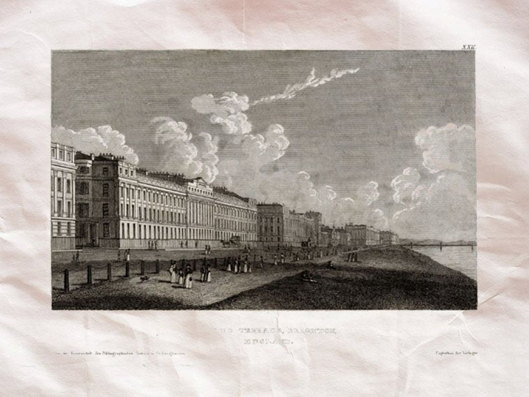 Grand Terrace Brighton England Meyer 1850 Vintage A4 Photo Print