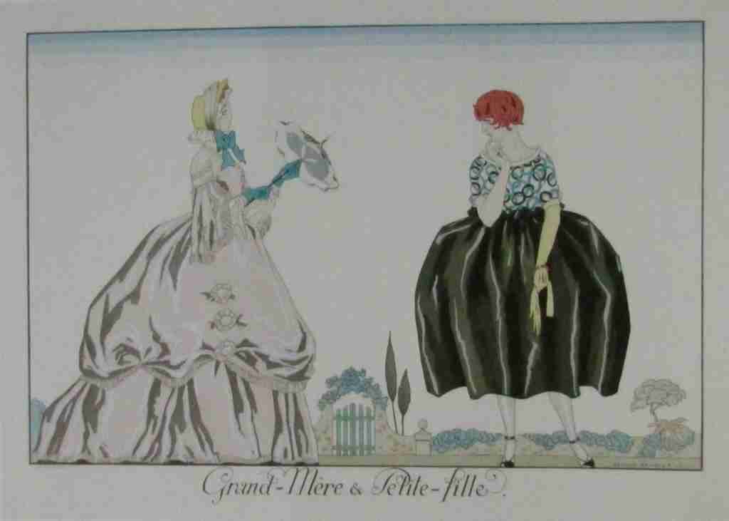 Grandmother And Grandaughter George Barbier A4 Photo Print