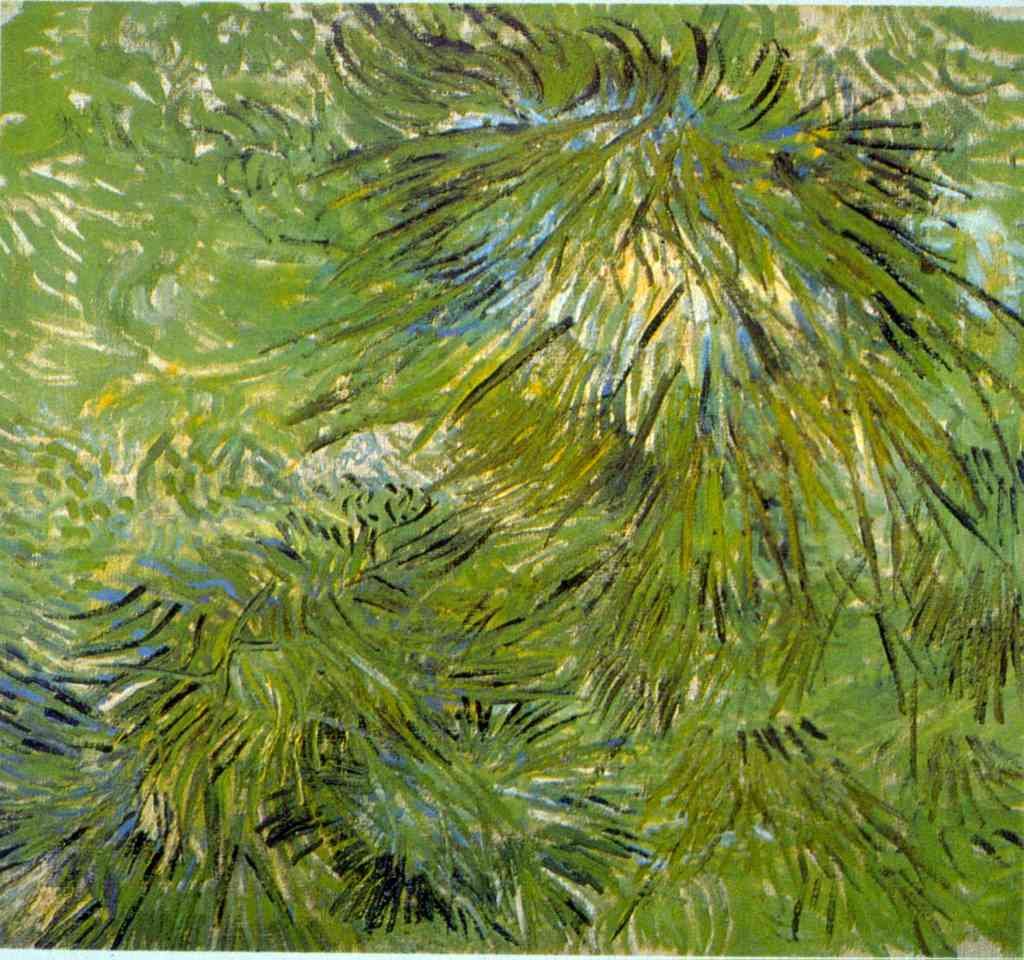 Grass Van Gogh A4 Photo Print