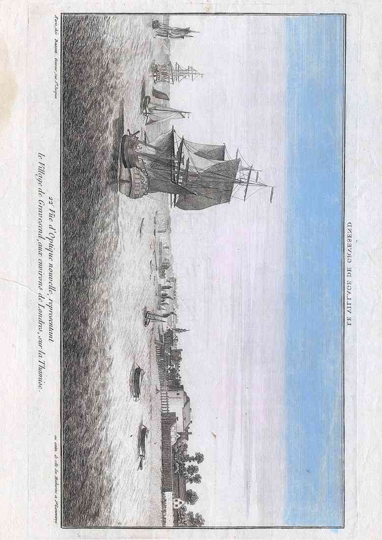 Gravesend Ships Thames London England Basset 1770 A4 Photo Print