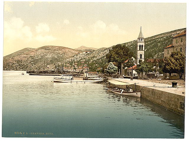Gravosa water front Dalmatia Vintage A4 Photo Print