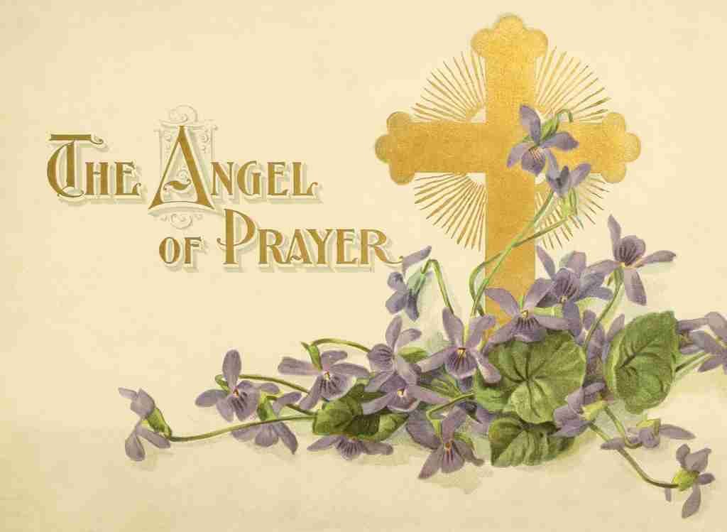 Gray Bessie 1854 1925 Angel of Prayer 1897 Title Page Cross & Violets A4 Photo Print