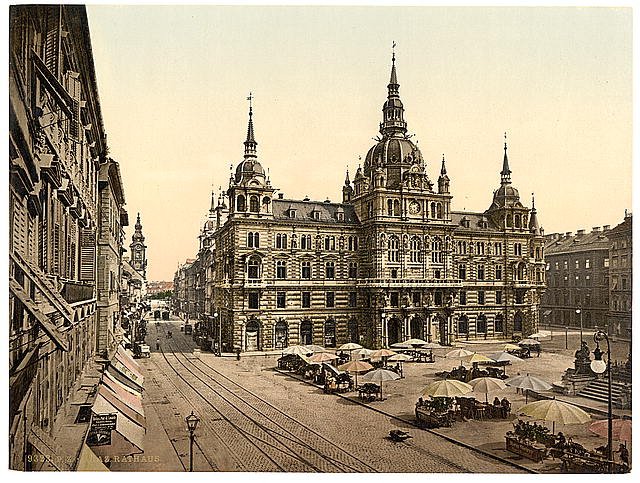 Graz court house Styria Vintage A4 Photo Print
