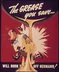 Grease Burn Hermann Vintage Retro Advert Poster A4 Photo Print