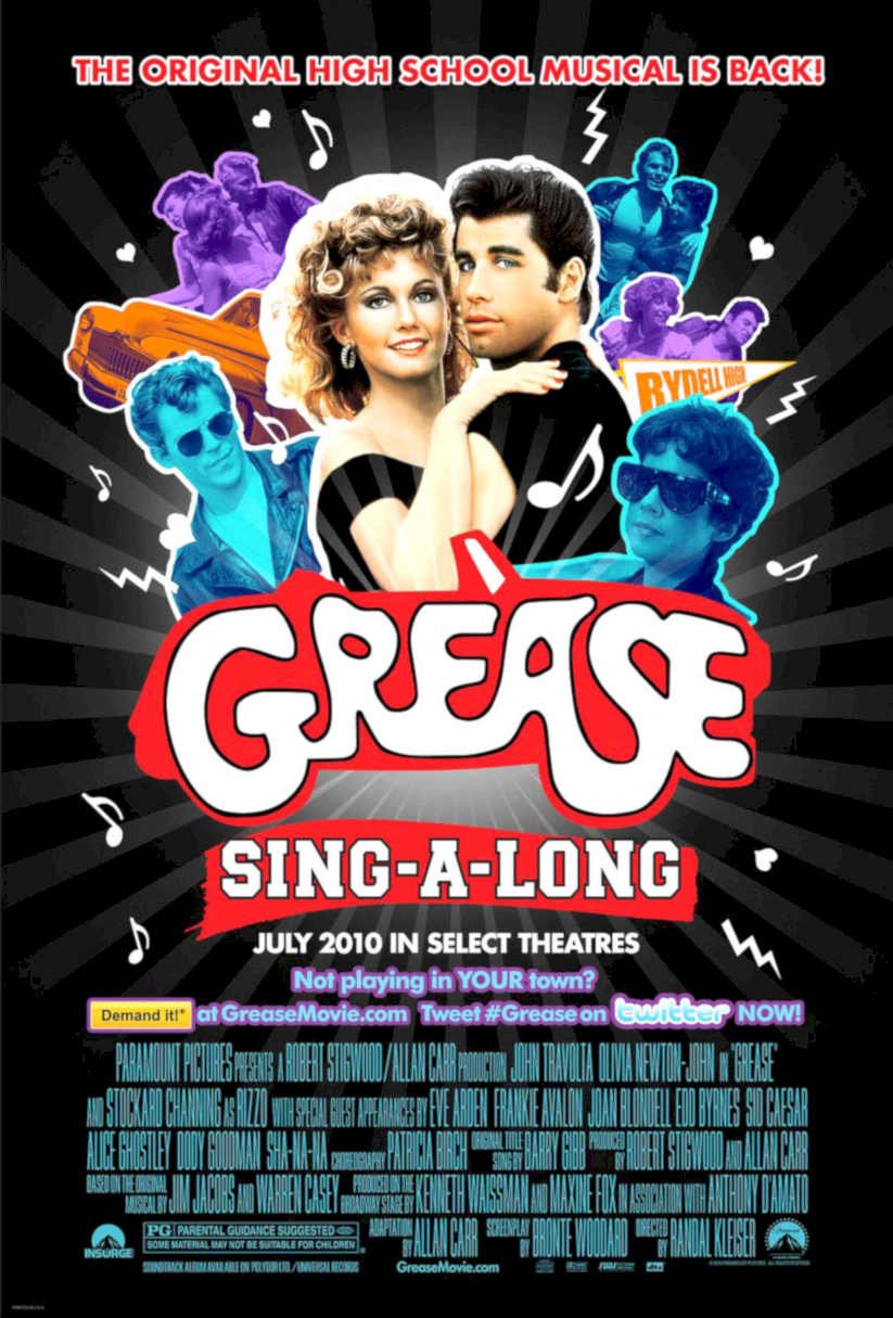 Grease Sing Along Vintage Retro Advert Poster A4 Photo Print