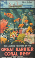 Great Barrier Reef Vintage Retro Advert Poster A4 Photo Print