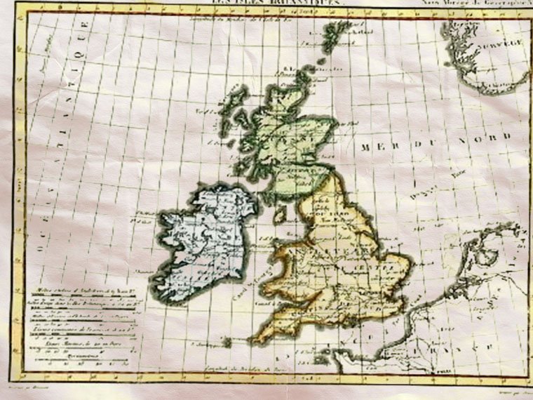 Great Britain England 1816 Vintage A4 Photo Print