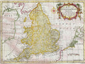 Great Britain England Wales Brookes 1786 Vintage A4 Photo Print