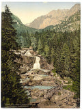Great Kohlbach Middle Waterfall Tatra Vintage A4 Photo Print