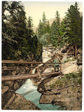Great Kohlbach Upper Waterfall Tatra Vintage A4 Photo Print