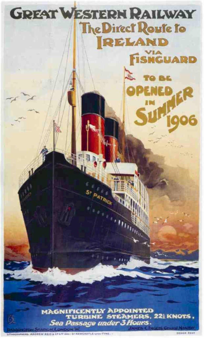 Great Western Ship Vintage Retro Advert Ads A4 Photo Print