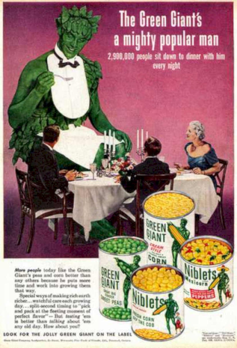 Green Giant Dinner Vintage Retro Advert Ads A4 Photo Print