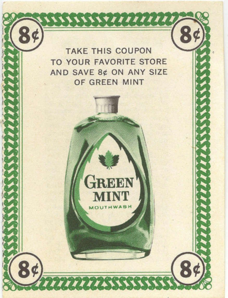 Green Mint Coupon Vintage Retro Advert Ads A4 Photo Print