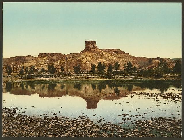 Green River Butte Vintage A4 Photo Print