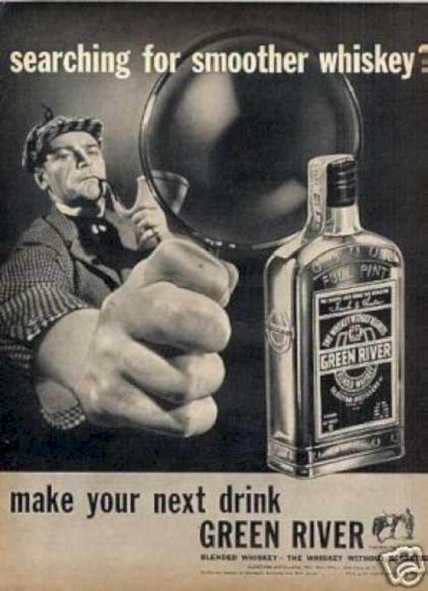 Green River Whiskey Vintage Retro Advert Ads A4 Photo Print