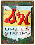 Green Stamps Shield Vintage Retro Advert Ads A4 Photo Print