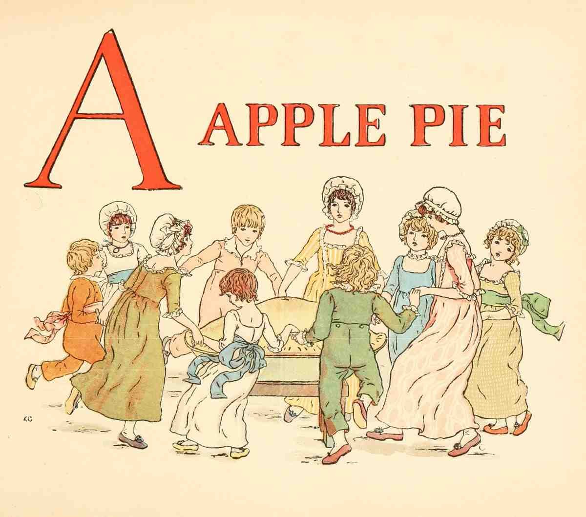 Greenaway Kate 1846 1901 A Apple Pie 1886 A Apple pie A4 Photo Print
