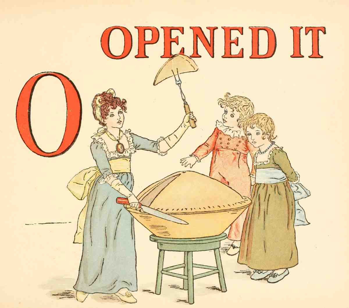 Greenaway Kate 1846 1901 A Apple Pie 1886 O Opened it A4 Photo Print