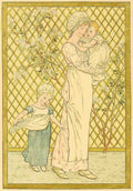 Greenaway Kate 1846 1901 A Day in a Childs Life 1881 Mother and children A4 Photo Print