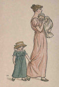 Greenaway Kate 1846 1901 Almanack for 1893 Elegant mother A4 Photo Print