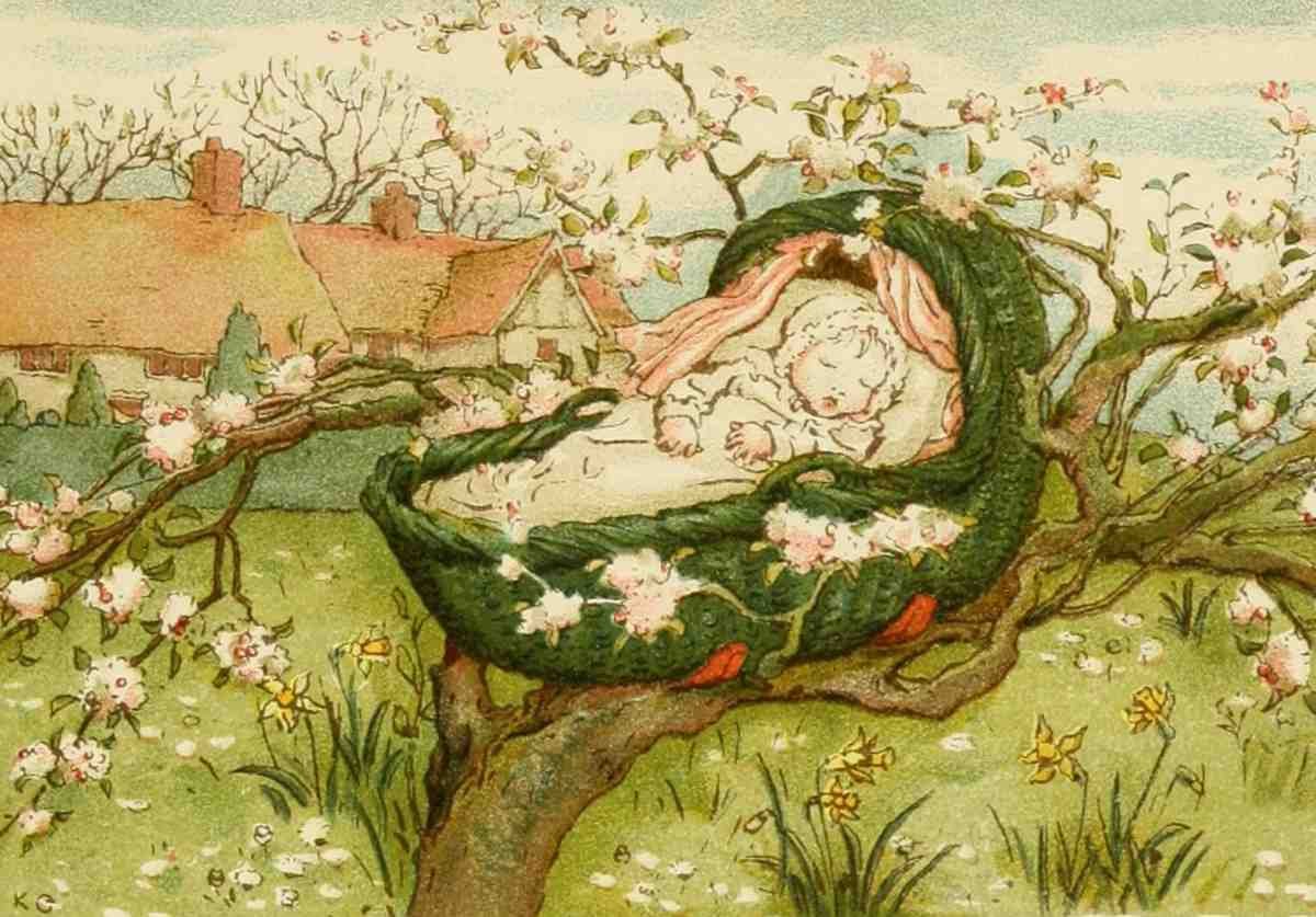 Greenaway Kate 1846 1901 An April Babys Book of Tunes 1900 Hush a bye Bay A4 Photo Print