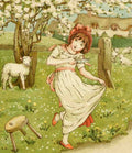 Greenaway Kate 1846 1901 An April Babys Book of Tunes 1900 Little Miss Muffet A4 Photo Print