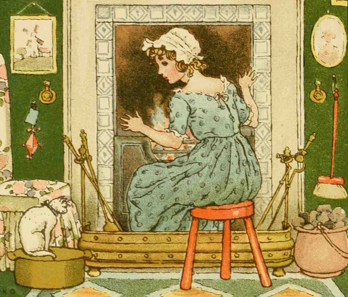 Greenaway Kate 1846 1901 An April Babys Book of Tunes 1900 Little Polly Flinders A4 Photo Print