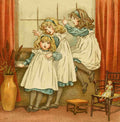 Greenaway Kate 1846 1901 An April Babys Book of Tunes 1900 Three sisters A4 Photo Print